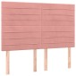 vidaXL Κρεβάτι Boxspring με Στρώμα Ροζ 140x200 εκ. Βελούδινο