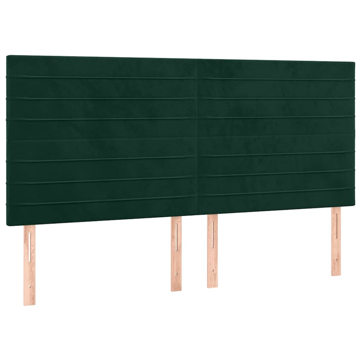 vidaXL Κρεβάτι Boxspring με Στρώμα Σκούρο Πράσινο 160x200εκ. Βελούδινο