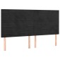 vidaXL Κρεβάτι Boxspring με Στρώμα Μαύρο 200x200 εκ. Βελούδινο