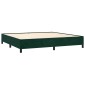 vidaXL Κρεβάτι Boxspring με Στρώμα Σκούρο Πράσινο 200x200εκ. Βελούδινο