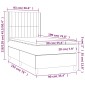 vidaXL Κρεβάτι Boxspring με Στρώμα Ροζ 90x190 εκ. Βελούδινο