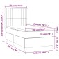 vidaXL Κρεβάτι Boxspring με Στρώμα Μαύρο 100x200 εκ. Βελούδινο