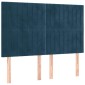 vidaXL Κρεβάτι Boxspring με Στρώμα Σκούρο Μπλε 140x200 εκ. Βελούδινο