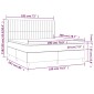 vidaXL Κρεβάτι Boxspring με Στρώμα Σκούρο Γκρι 180x200 εκ. Βελούδινο