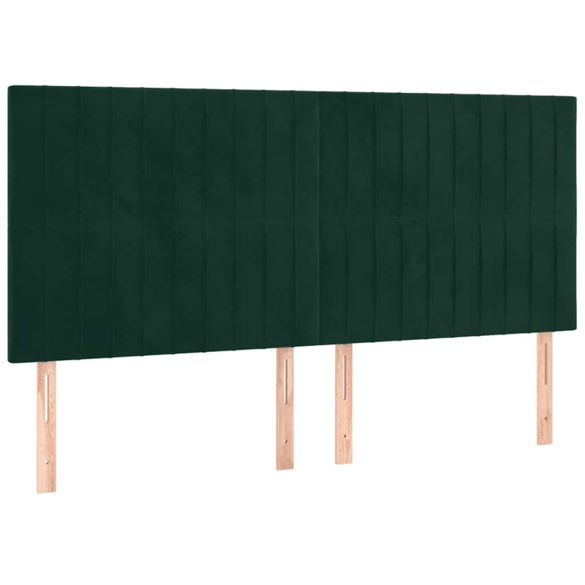 vidaXL Κρεβάτι Boxspring με Στρώμα Σκούρο Πράσινο 180x200εκ. Βελούδινο