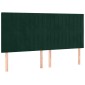vidaXL Κρεβάτι Boxspring με Στρώμα Σκούρο Πράσινο 180x200εκ. Βελούδινο