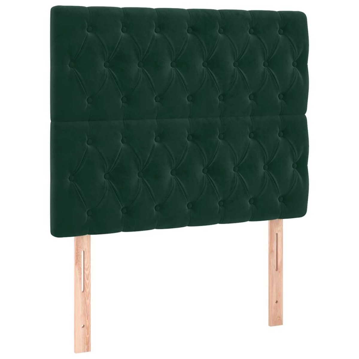 vidaXL Κρεβάτι Boxspring με Στρώμα Σκούρο Πράσινο 90x200 εκ. Βελούδινο