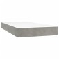 vidaXL Κρεβάτι Boxspring με Στρώμα Ανοιχτό Γκρι 80x200 εκ. Βελούδινο