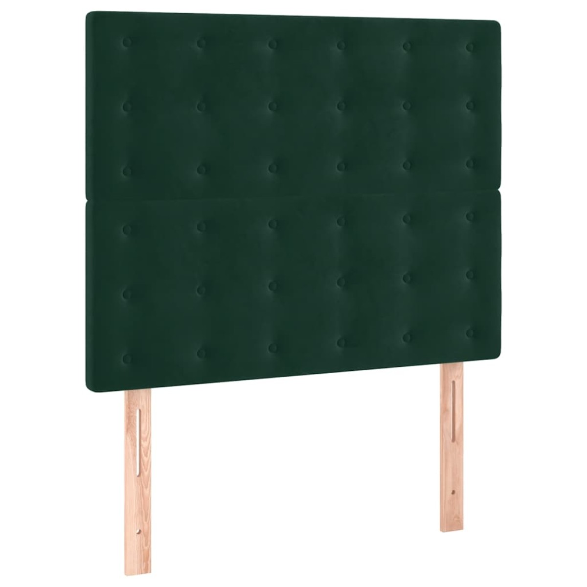 vidaXL Κρεβάτι Boxspring με Στρώμα Σκούρο Πράσινο 90x190 εκ. Βελούδινο