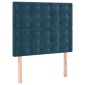 vidaXL Κρεβάτι Boxspring με Στρώμα Σκούρο Μπλε 90x190 εκ. Βελούδινο
