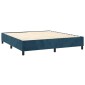 vidaXL Κρεβάτι Boxspring με Στρώμα Σκούρο Μπλε 160x200 εκ. Βελούδινο