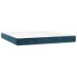 vidaXL Κρεβάτι Boxspring με Στρώμα Σκούρο Μπλε 160x200 εκ. Βελούδινο