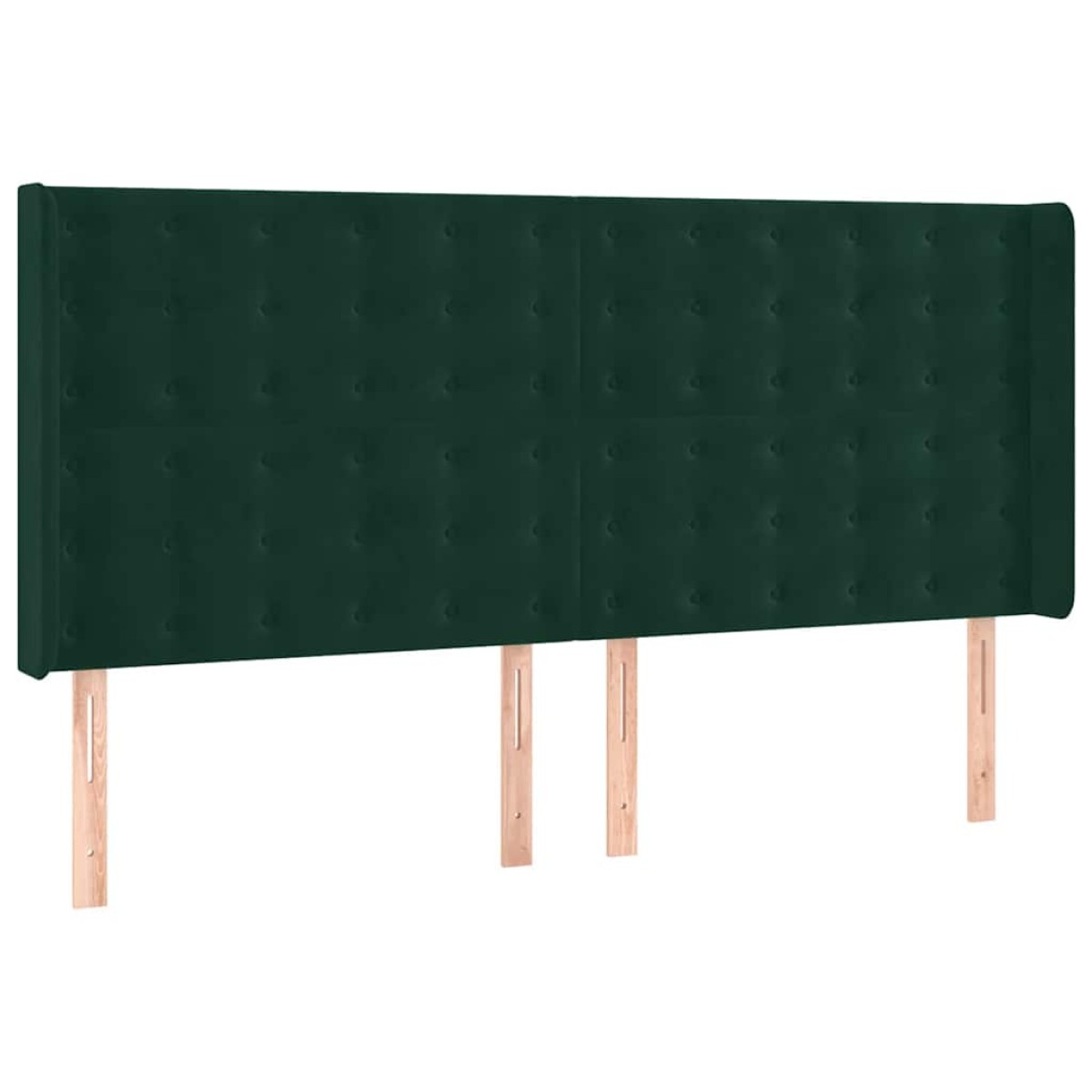 vidaXL Κρεβάτι Boxspring με Στρώμα Σκούρο Πράσινο 200x200εκ. Βελούδινο