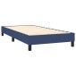 vidaXL Κρεβάτι Boxspring με Στρώμα & LED Μπλε 90x200 εκ. Υφασμάτινο