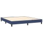 vidaXL Κρεβάτι Boxspring με Στρώμα & LED Μπλε 160x200 εκ. Υφασμάτινο