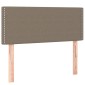 vidaXL Κρεβάτι Boxspring με Στρώμα & LED Taupe 90x190 εκ. Υφασμάτινο