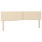 vidaXL Κρεβάτι Boxspring με Στρώμα & LED Κρεμ 180x200 εκ. Υφασμάτινο