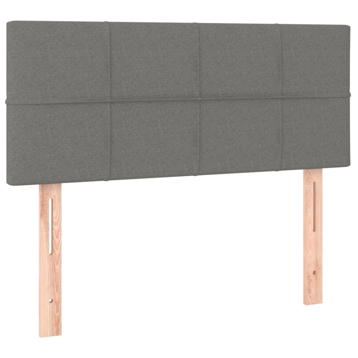 vidaXL Κρεβάτι Boxspring με Στρώμα & LED Σκ.Γκρι 90x190 εκ. Υφασμάτινο