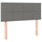 vidaXL Κρεβάτι Boxspring με Στρώμα & LED Σκ.Γκρι 100x200 εκ Υφασμάτινο