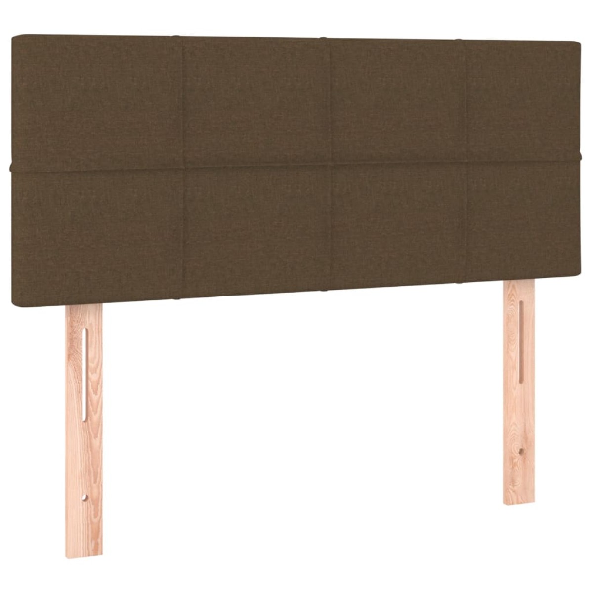 vidaXL Κρεβάτι Boxspring με Στρώμα & LED Σκ.Καφέ 120x200 εκ Υφασμάτινο