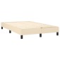 vidaXL Κρεβάτι Boxspring με Στρώμα & LED Κρεμ 120x200 εκ. Υφασμάτινο