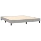 vidaXL Κρεβάτι Boxspring με Στρώμα & LED Αν.Γκρι 180x200 εκ Υφασμάτινο
