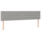 vidaXL Κρεβάτι Boxspring με Στρώμα & LED Αν.Γκρι 180x200 εκ Υφασμάτινο