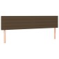 vidaXL Κρεβάτι Boxspring με Στρώμα & LED Σκ.Καφέ 180x200εκ. Υφασμάτινο