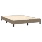 vidaXL Κρεβάτι Boxspring με Στρώμα & LED Taupe 140x200 εκ. Υφασμάτινο