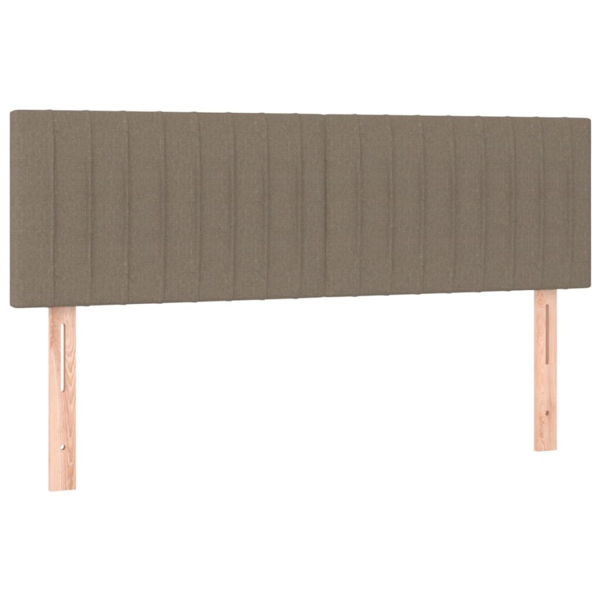 vidaXL Κρεβάτι Boxspring με Στρώμα & LED Taupe 140x200 εκ. Υφασμάτινο