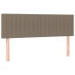 vidaXL Κρεβάτι Boxspring με Στρώμα & LED Taupe 140x200 εκ. Υφασμάτινο