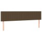 vidaXL Κρεβάτι Boxspring με Στρώμα & LED Σκ.Καφέ 160x200 εκ Υφασμάτινο