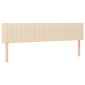 vidaXL Κρεβάτι Boxspring με Στρώμα & LED Κρεμ 160x200 εκ. Υφασμάτινο