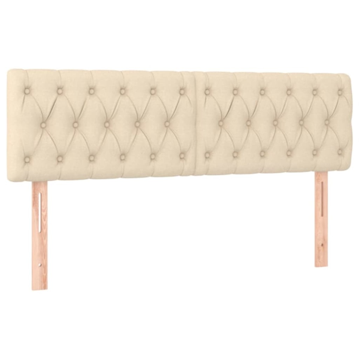 vidaXL Κρεβάτι Boxspring με Στρώμα & LED Κρεμ 140x200 εκ. Υφασμάτινο