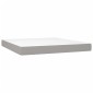 vidaXL Κρεβάτι Boxspring με Στρώμα & LED Αν.Γκρι 160x200 εκ Υφασμάτινο