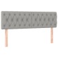 vidaXL Κρεβάτι Boxspring με Στρώμα & LED Αν.Γκρι 160x200 εκ Υφασμάτινο