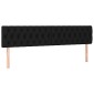 vidaXL Κρεβάτι Boxspring με Στρώμα & LED Μαύρο 200x200 εκ. Υφασμάτινο