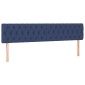 vidaXL Κρεβάτι Boxspring με Στρώμα & LED Μπλε 200x200 εκ. Υφασμάτινο