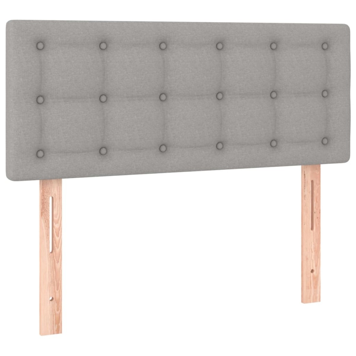 vidaXL Κρεβάτι Boxspring με Στρώμα & LED Αν.Γκρι 90x190 εκ. Υφασμάτινο