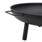 vidaXL Τζάκι Εξωτερικού Χώρου Μαύρο 67,5x58x22,5 εκ. Ατσάλινο