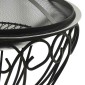 313360 vidaXL 2-in-1 Fire Pit and BBQ with Poker 59x59x60 cm Stainless Steel