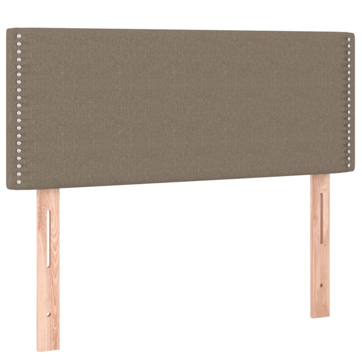 vidaXL Κρεβάτι Boxspring με Στρώμα & LED Taupe 90x190 εκ. Υφασμάτινο