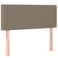 vidaXL Κρεβάτι Boxspring με Στρώμα & LED Taupe 90x190 εκ. Υφασμάτινο