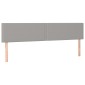 vidaXL Κρεβάτι Boxspring με Στρώμα & LED Αν.Γκρι 200x200εκ. Υφασμάτινο