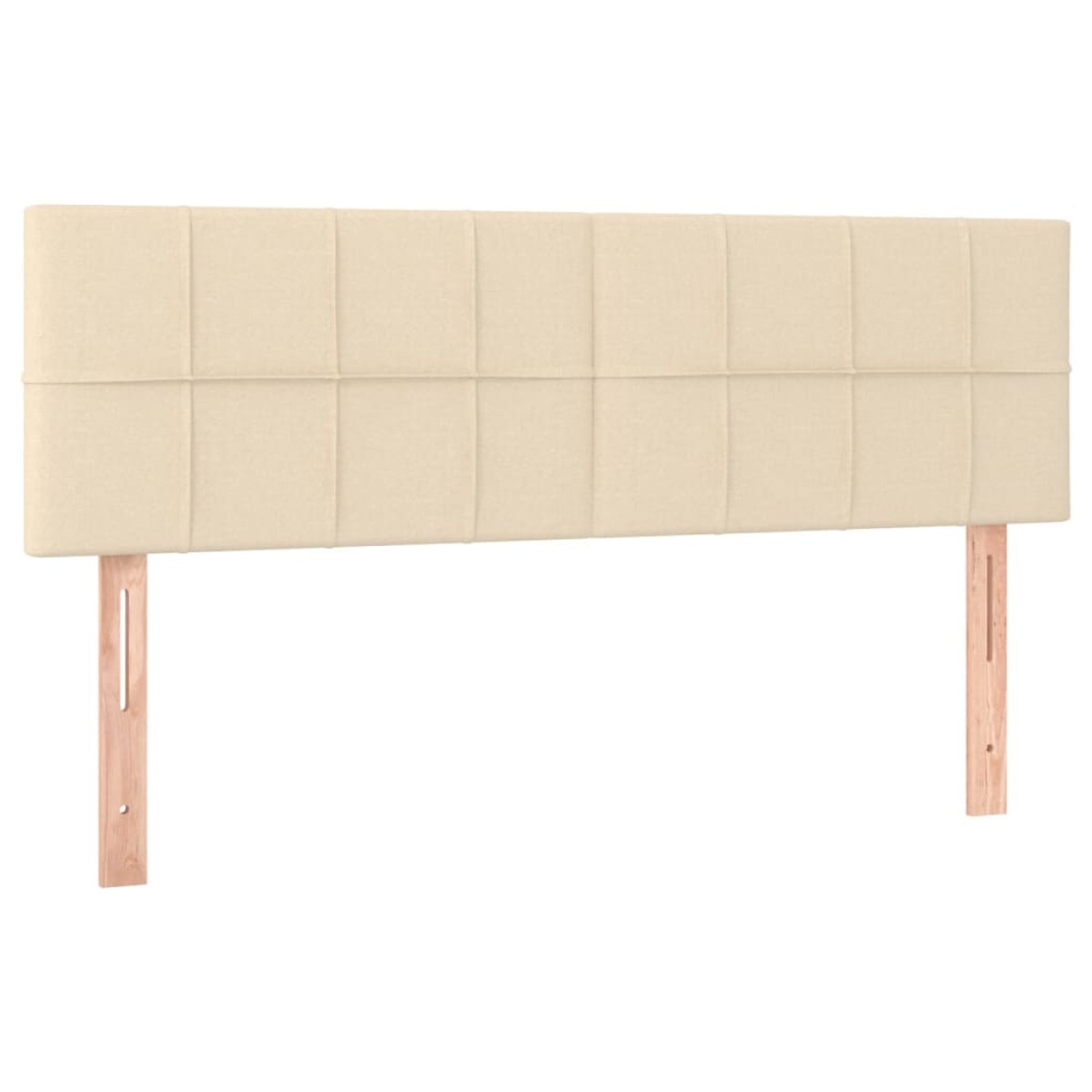 vidaXL Κρεβάτι Boxspring με Στρώμα & LED Κρεμ 140x190 εκ. Υφασμάτινο