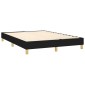 vidaXL Κρεβάτι Boxspring με Στρώμα & LED Μαύρο 140x190 εκ. Υφασμάτινο