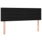 vidaXL Κρεβάτι Boxspring με Στρώμα & LED Μαύρο 140x190 εκ. Υφασμάτινο