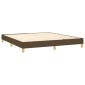 vidaXL Κρεβάτι Boxspring με Στρώμα & LED Σκ.Καφέ 160x200 εκ Υφασμάτινο