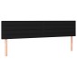 vidaXL Κρεβάτι Boxspring με Στρώμα & LED Μαύρο 180x200 εκ. Υφασμάτινο