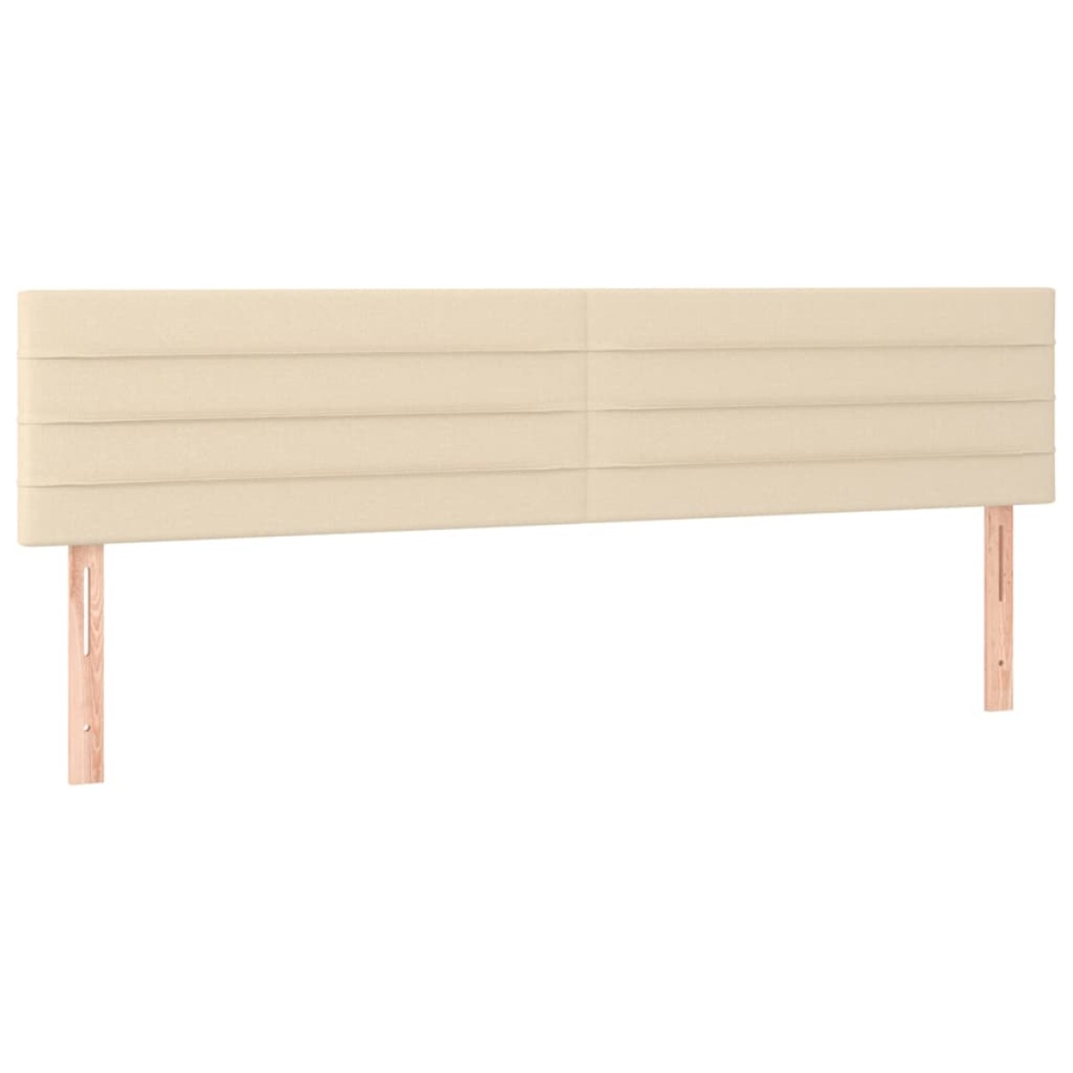 vidaXL Κρεβάτι Boxspring με Στρώμα & LED Κρεμ 180x200 εκ. Υφασμάτινο